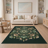 Vintage Green Mandala Floral Rug