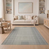 Modern Geometric Grid Black White Geometric Modern Area Rug