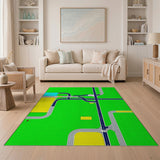 Geometric Highway Interchange Area Rug