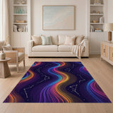 Rainbow Constellation Wave Area Rug