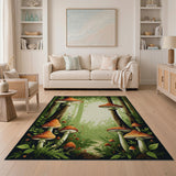 Multi-color and Patterns Enchanted Mushroom Forest Area Rug