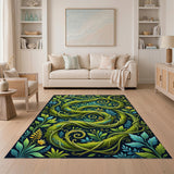Lush Mossy Vine Floral Area Rug