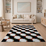 Multi-Color Stepped Geometric Area Rug