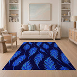 Mystic Blue Feathers Area Rug