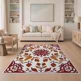 Ornate Autumn Acorn and Leaf Area Rug