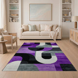 Purple Geometric Modern No. 2 Area Rug