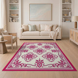 Ornate Pink Persian Area Rug