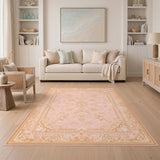 Blush Pink Floral Vintage No. 25 Area Rug