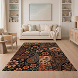 Ornate Paisley Floral Patchwork Area Rug