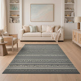 Heritage Tribal Geometric Black White Heritage Tribal Geometric Rug