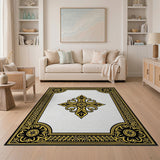 Imperial Gold Fleur-de-Lis Medallion Rug