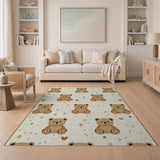Cuddly Teddy Bear Pattern Area Rug