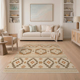 Heritage Tribal Brown Tan Area Rug