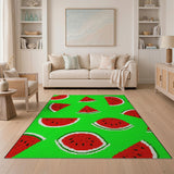 Multi-color and Patterns Playful Watermelon Slices Area Rug