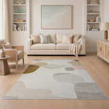Abstract Organic Shapes Area Rug in Soft Neutrals