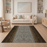 Ombre Leopard Print Area Rug