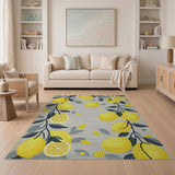 Yellow Lemon Branch Area Rug