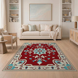 Red Medallion Ornate Red Persian Medallion Area Rug
