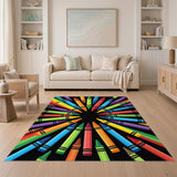 Colorful Crayon Burst Kids Area Rug