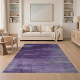 Purple Abstract Streak Area Rug