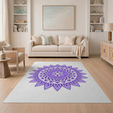 Purple Boho Chic Purple Mandala Boho Area Rug