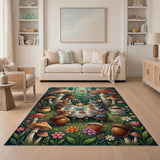 Whimsical Woodland Mice Tea Party Area Rug
