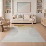 Fluid Beige Abstract Abstract Area Area Rug