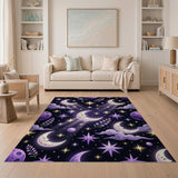 Adorable Smiling Moon Night Sky Rug