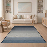 Starry Night Gradient Geometric Blue Rug