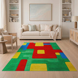 Multi-color and Patterns Bold Geometric Multi-Color Area Rug