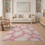 Ethereal Pink Cloud Abstract Area Rug