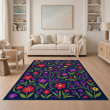 Vibrant Floral Multi-Color Area Rug