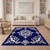 Traditional Persian Navy Blue Traditional Persian Medallion Area Rug