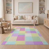 Pastel Patchwork Geometric Area Rug