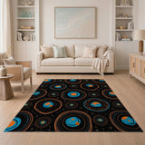 Cosmic Orbits Geometric Area Rug