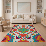 Traditional Persian Multi-color and Patterns Vibrant Multi-Color Persian Floral Area Rug