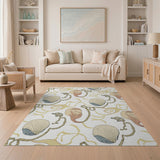 Coastal Seashell Nautical Rope Area Rug
