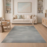 Grey Modern Grey Ombre Stripe Area Rug