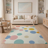 Playful Multi-Color Polka Dot Area Rug
