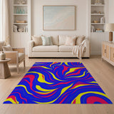 Abstract Area Vibrant Swirl Abstract Multi-Color Area Rug