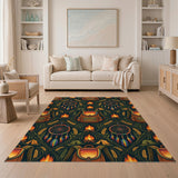 Boho Adventure Backpack Campfire Area Rug