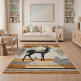 Geometric Antelope Southwestern Area Rug