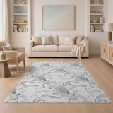 Grey Abstract Camo Area Rug