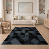 Modern Geometric Grey Area Rug