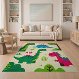 Playful Dinosaur ABC Kids Cartoon Rug
