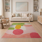 Geometric Modern Vibrant Multi-Color Geometric Abstract Area Rug