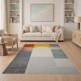 Multi-color and Patterns Vibrant Geometric Arch Multi-Color Area Rug