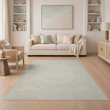 Geometric Modern Beige and Neutral Beige Geometric Modern Area Rug