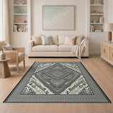 Heritage Tribal Heritage Tribal Geometric Black White Area Rug