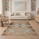 Southwestern Geometric Distressed Area Rug